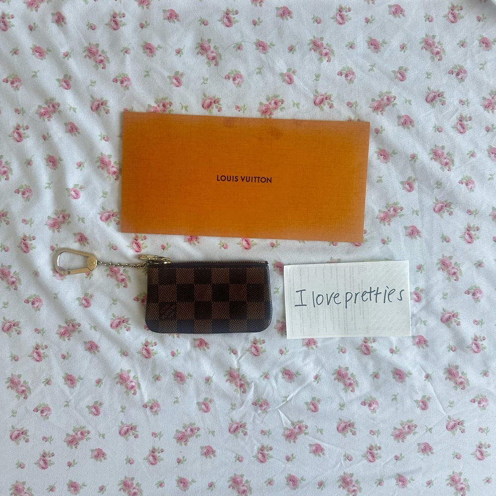 Louis Vuitton Brown Zippered Key Cles